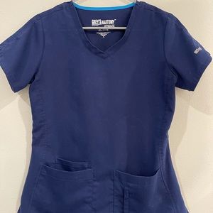 Navy Greys anatomy top and bottom set